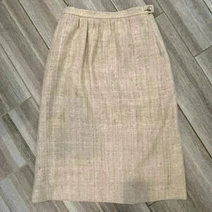 VINTAGE Land’s End Tweed Skirt, Fully Lined, Below Knee Length